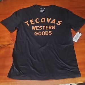 Tecovas Black T-Shirt with Orange Print
